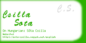 csilla sota business card